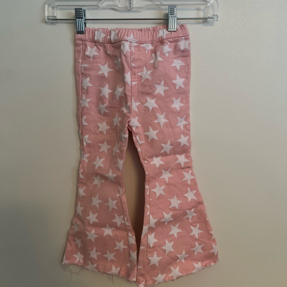 Bailey’s Blossoms pink star bell bottom jeans 💞💫